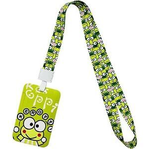 Keroppi Lanyard Keychain Badge ID Holder Sanrio Frog Cute Kawaii Anime Gift